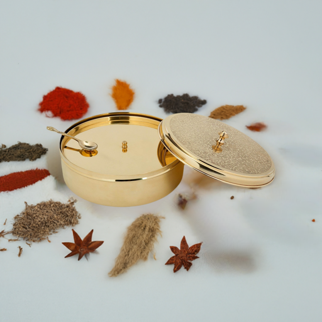 Indian Brass masala box in canada