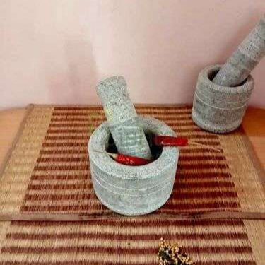 Hardstone (Hand Chiseled): Mortar & Pestle