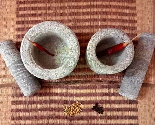 Hardstone (Hand Chiseled): Mortar & Pestle