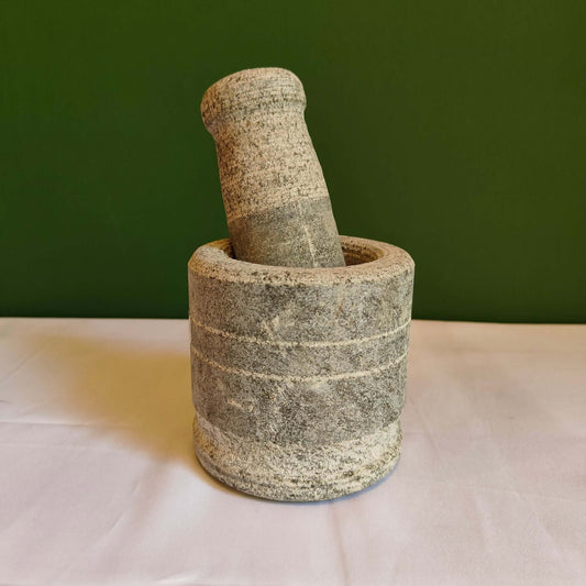 Hardstone (Hand Chiseled): Mortar & Pestle