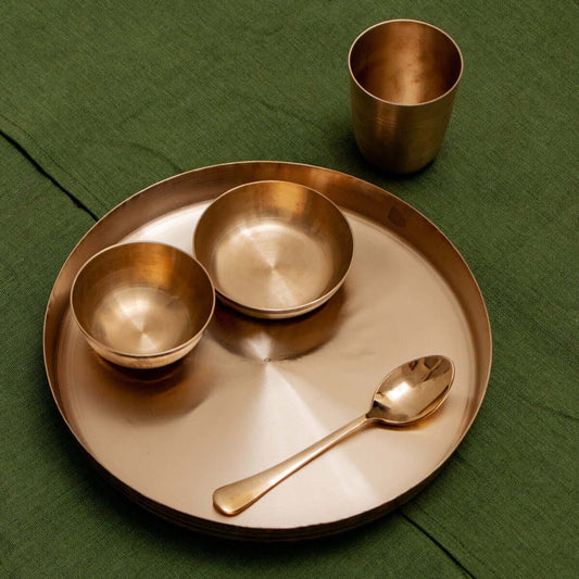 Kansa Thali Set Gujarat