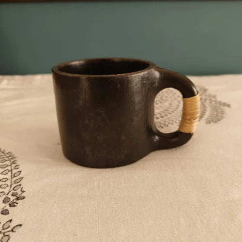 Tea /Coffee: Black Pottery Cups