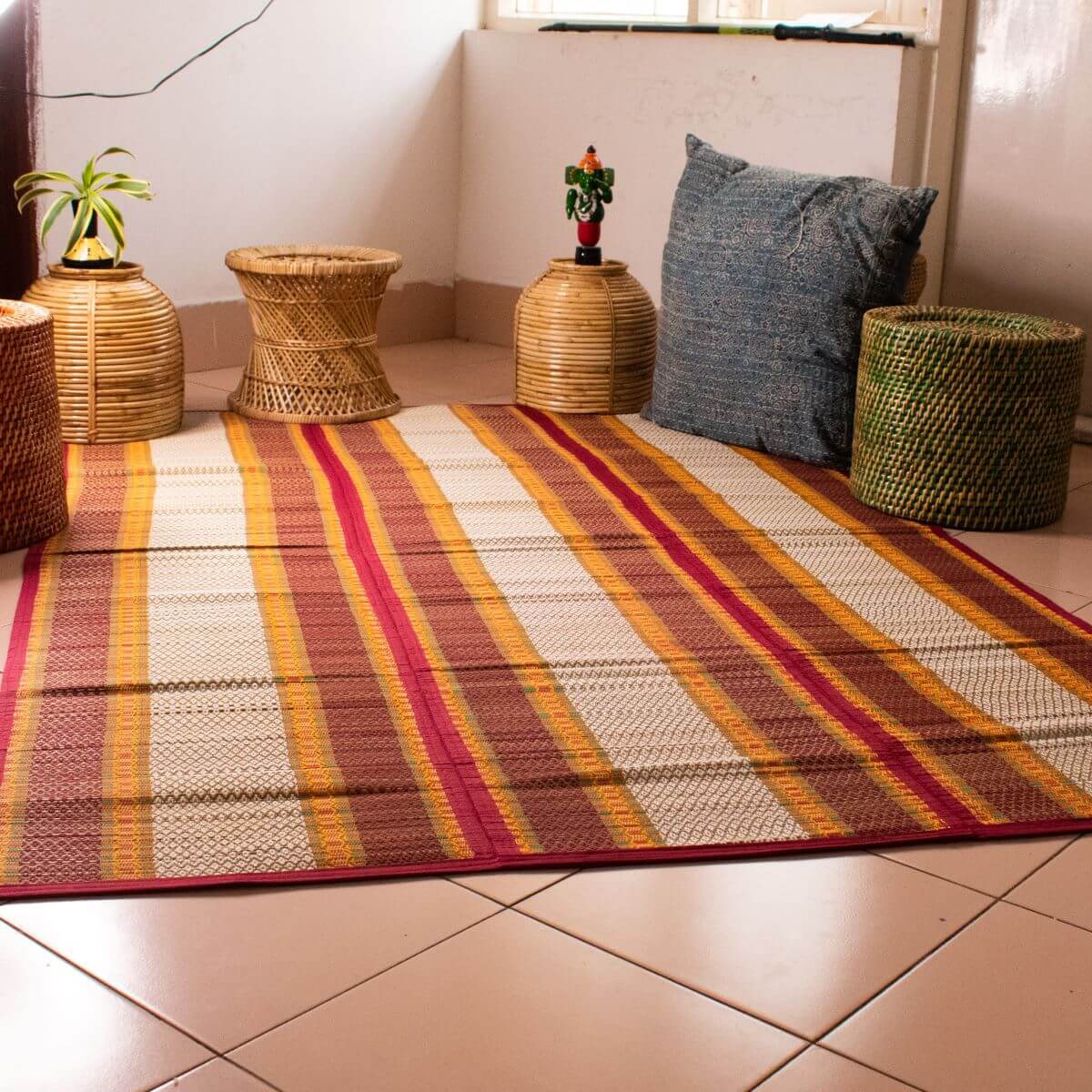 Natural River Grass Madur Mats - Medium (3 Fold)