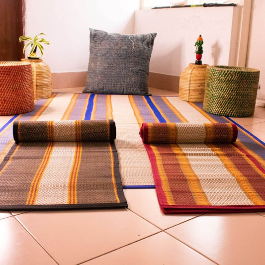 Natural River Grass Madur Mats - Medium (3 Fold)