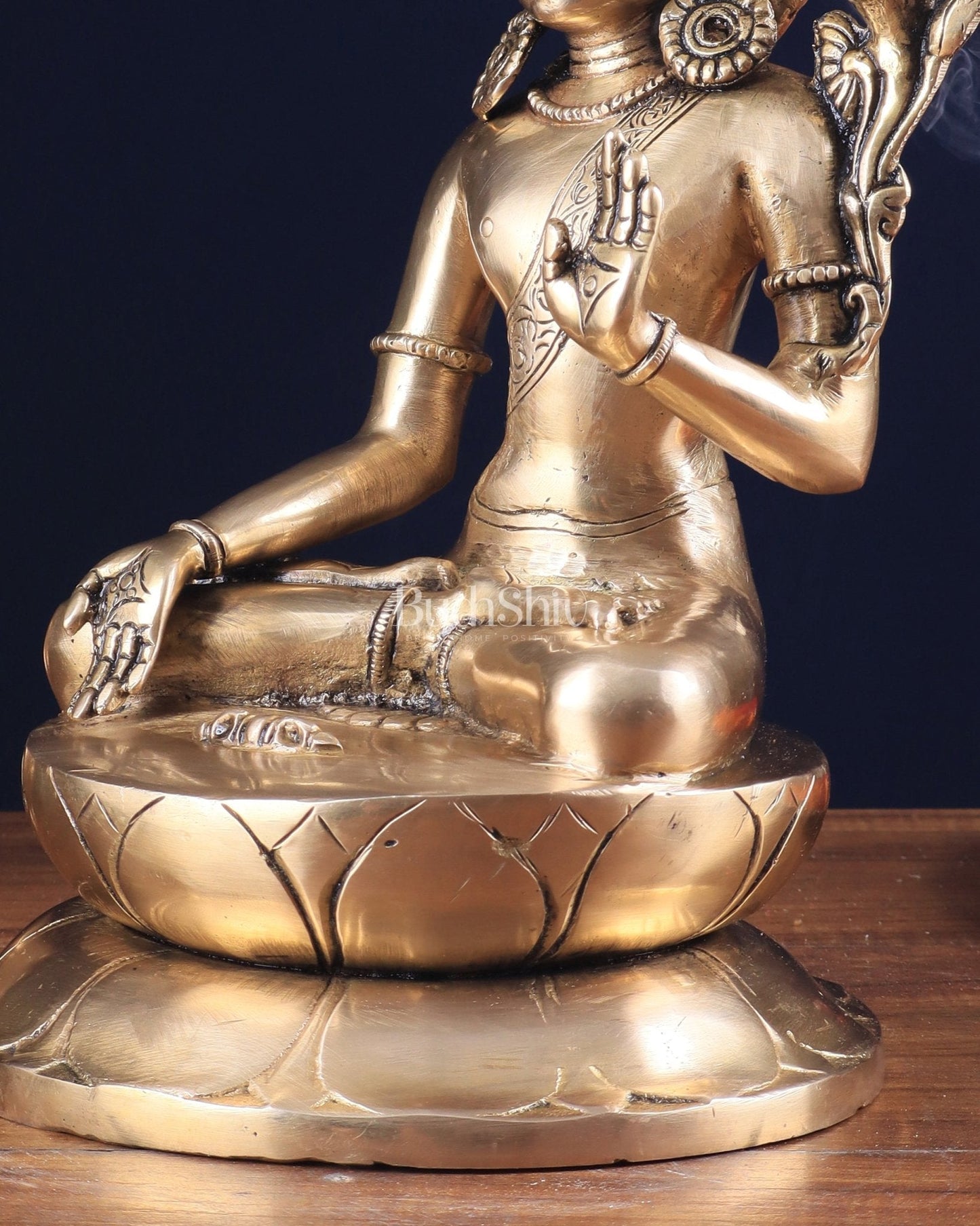 Pure Brass Superfine Lord Indra Dev Unique Statue 12 inch