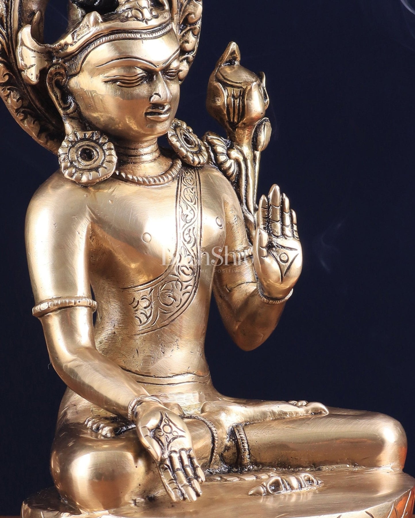 Pure Brass Superfine Lord Indra Dev Unique Statue 12 inch