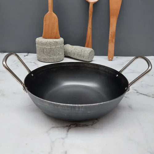 Pure Iron Flat Bottom Kadai