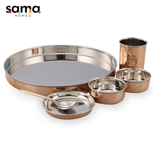 SAMA Homes - steel copper dinner set 1