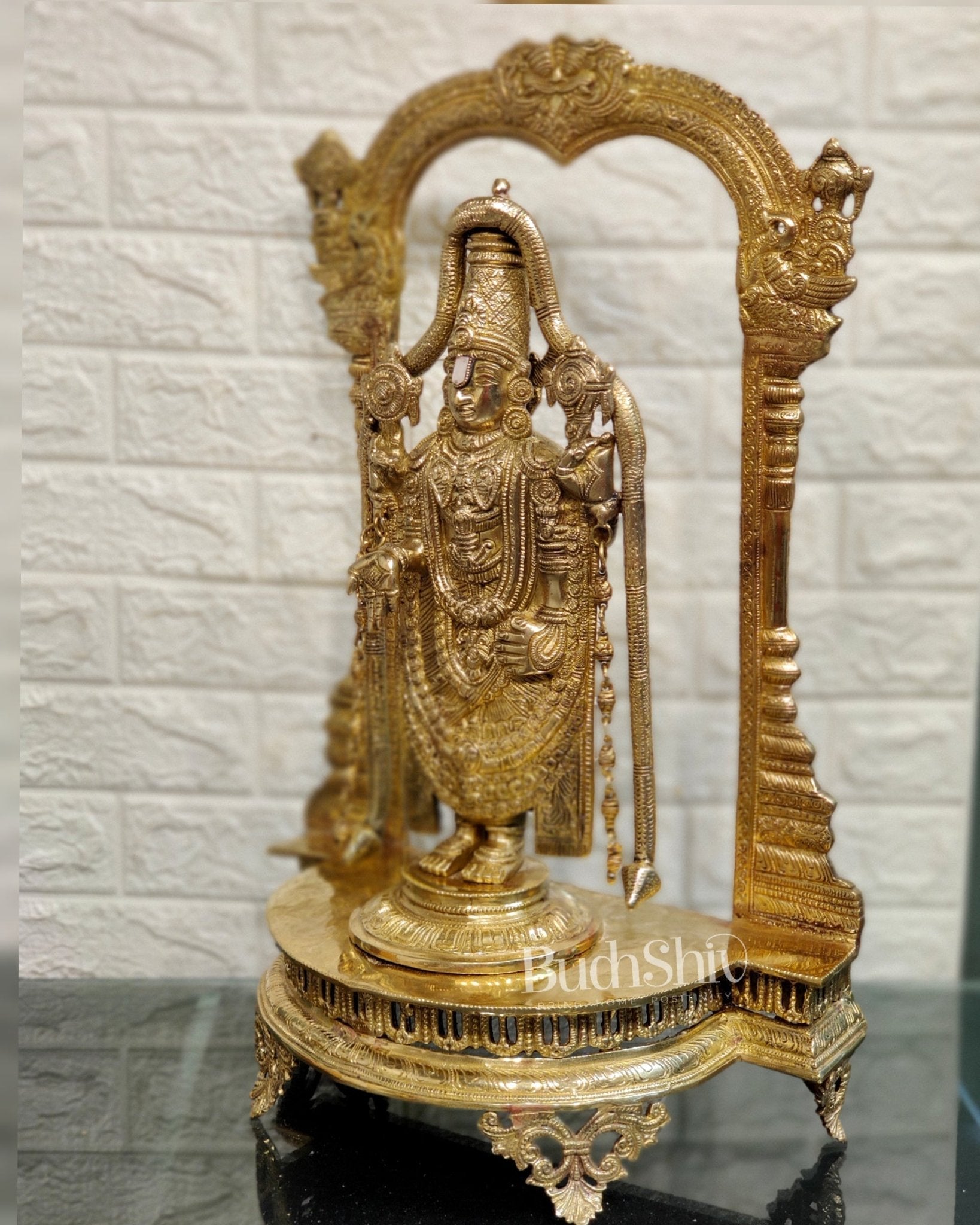 Sama Homes-tirupati balaji brass idol 25 inches 2