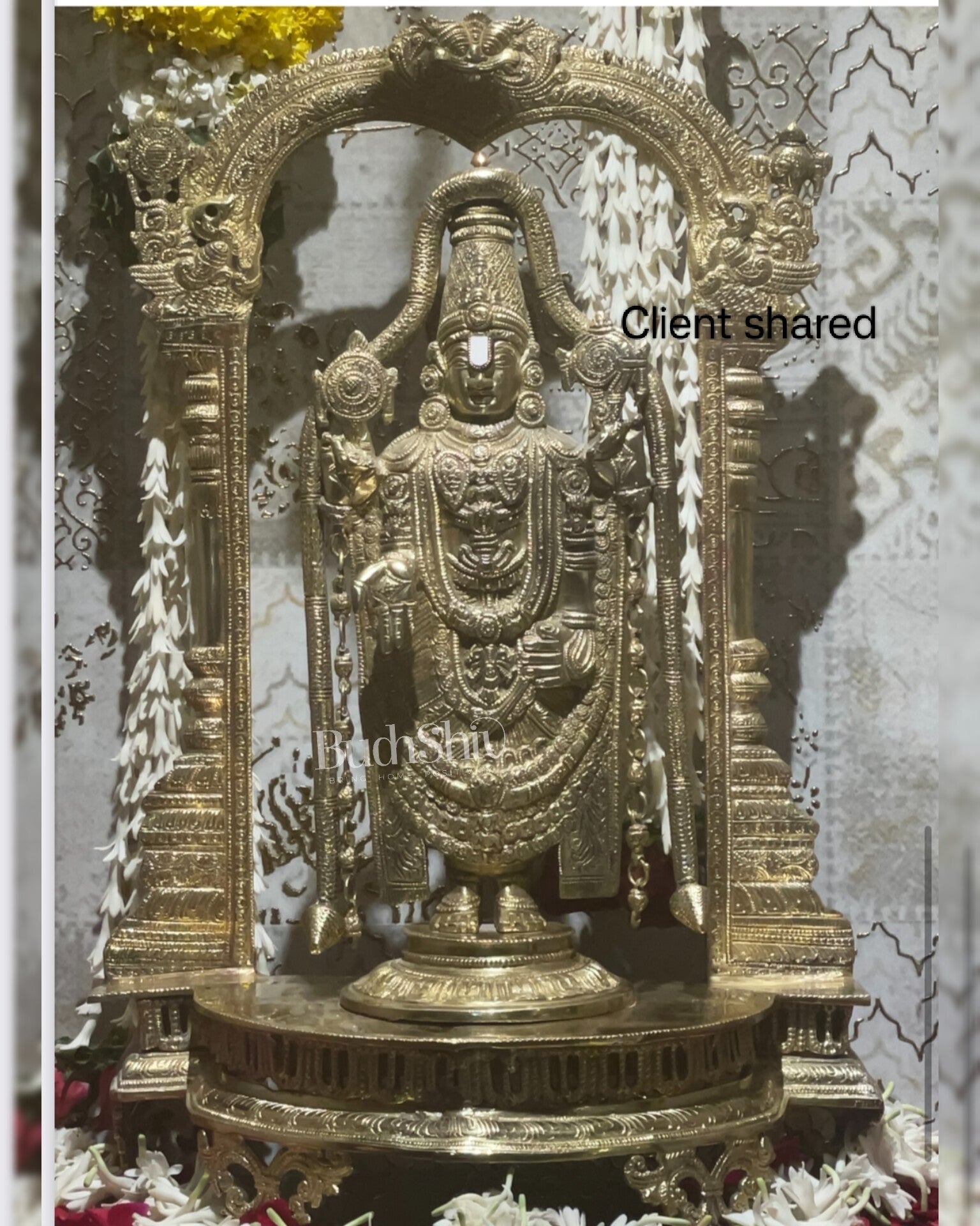 Sama Homes-tirupati balaji brass idol 25 inches 2