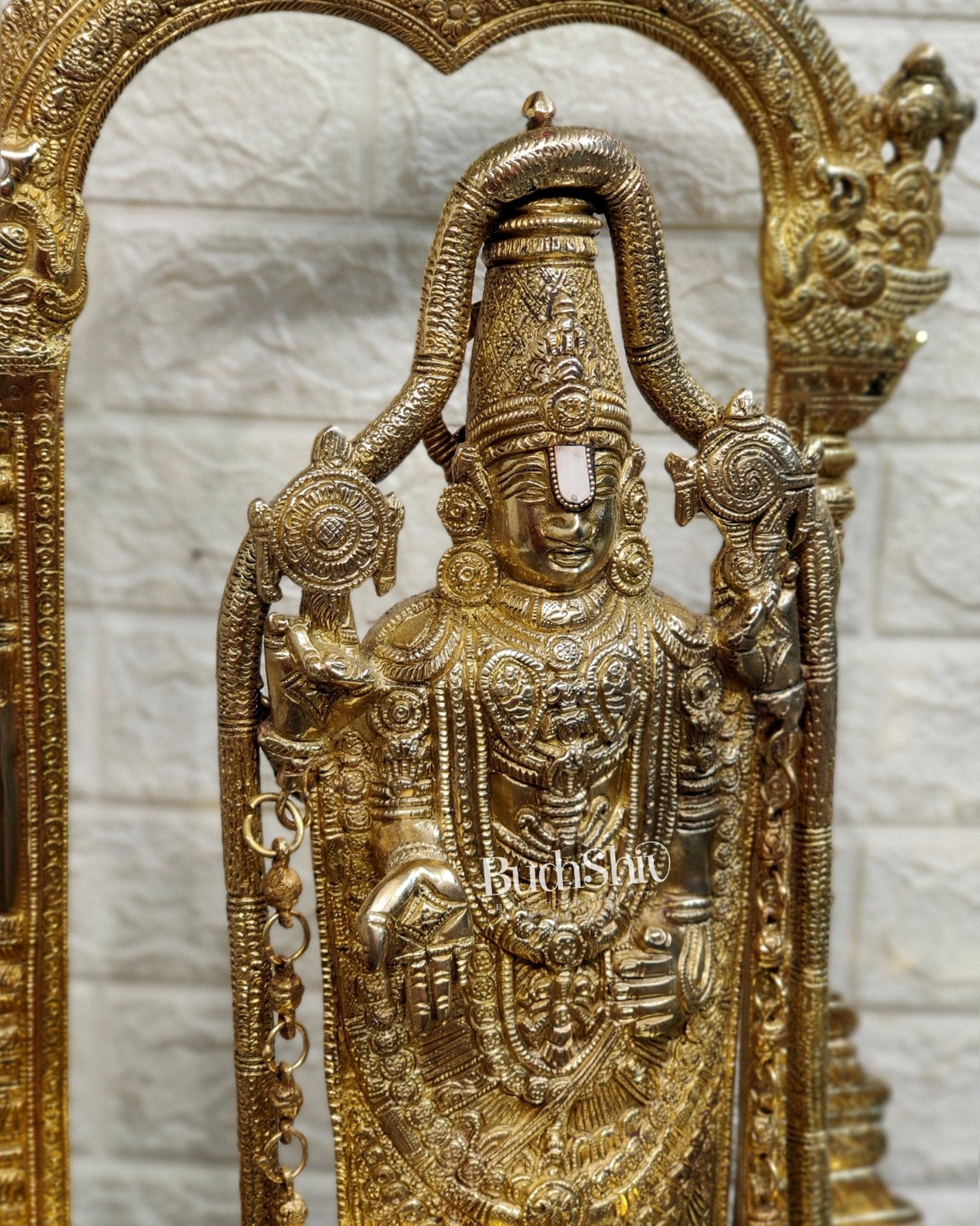 Sama Homes-tirupati balaji brass idol 25 inches 2