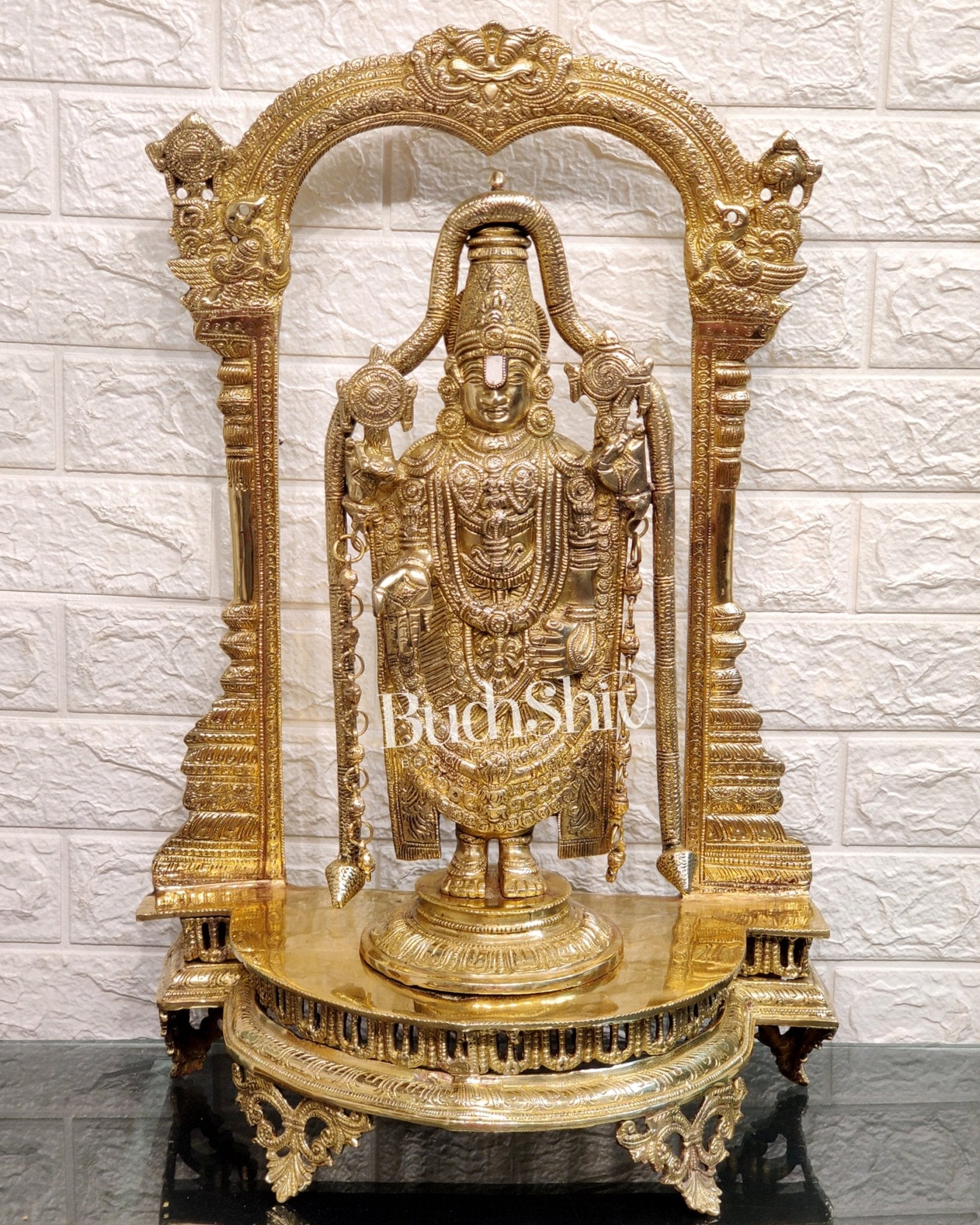 Sama Homes-tirupati balaji brass idol 25 inches 2
