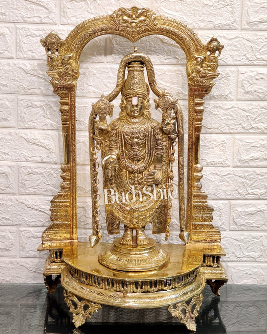 Sama Homes-tirupati balaji brass idol 25 inches 2