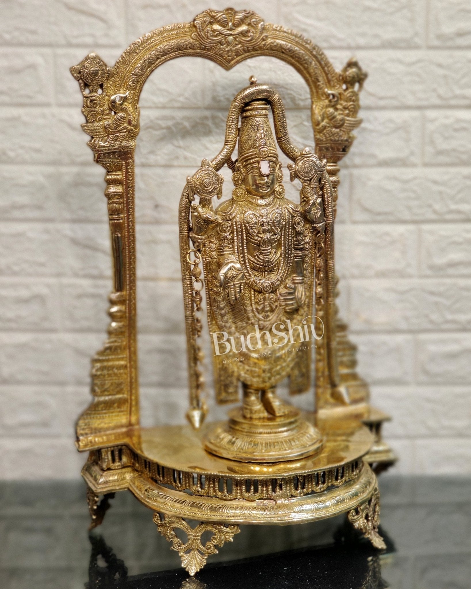 Sama Homes-tirupati balaji brass idol 25 inches 2