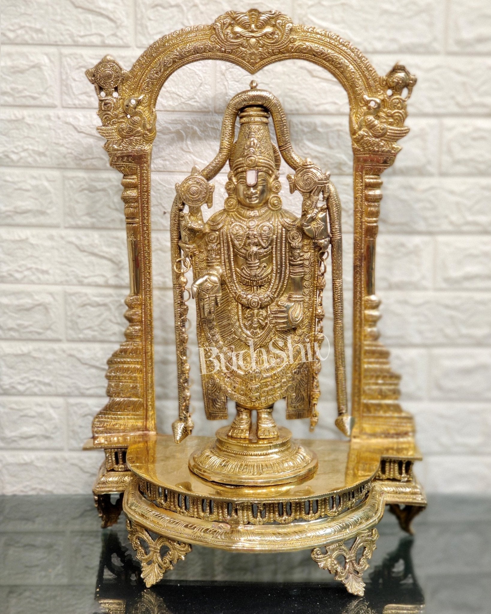 Sama Homes-tirupati balaji brass idol 25 inches 2