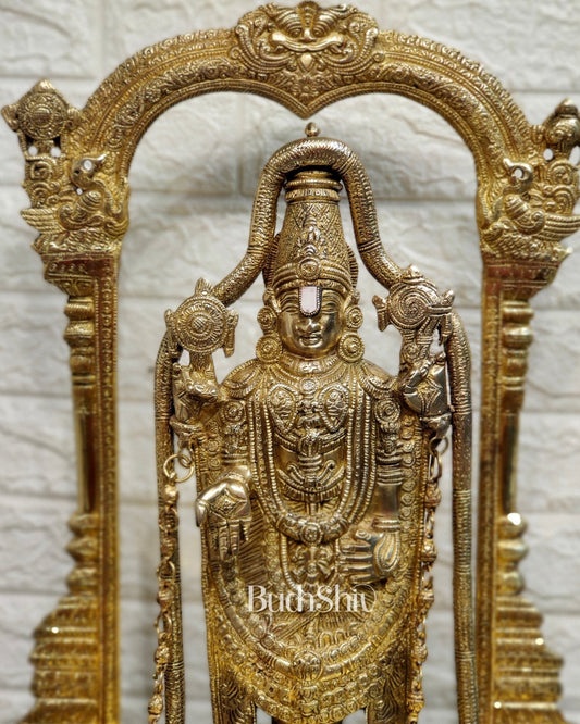 Sama Homes-tirupati balaji brass idol 25 inches 2