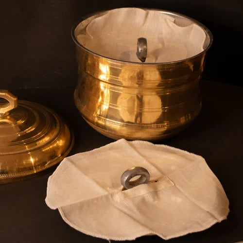 Traditional Brass Idli Pathram | Idli Cooker | Idli Maker Steamer | Tin-Coated Plates | South Indian Cookware | Handcrafted