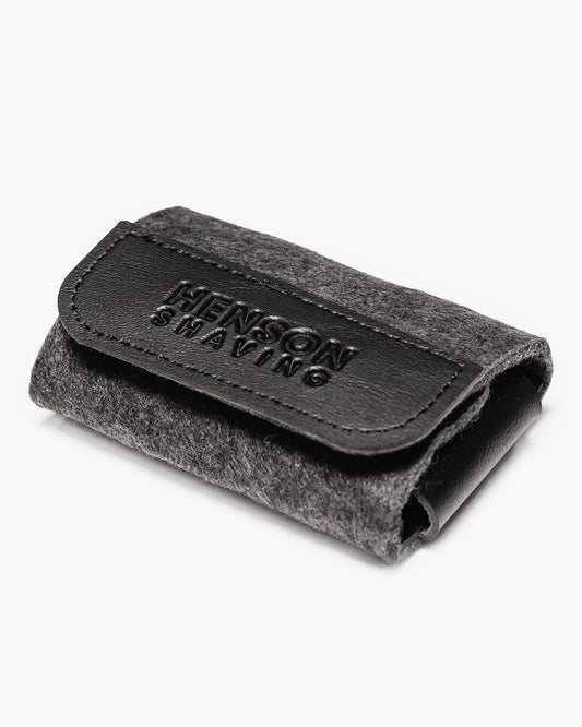 Henson Travel Case – Premium Merino Wool & Vegan Leather Razor Case |  at SamaHomes.ca