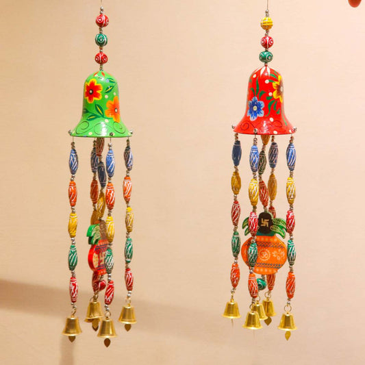 Varanasi Wooden Hanging Thoran Set Of 2