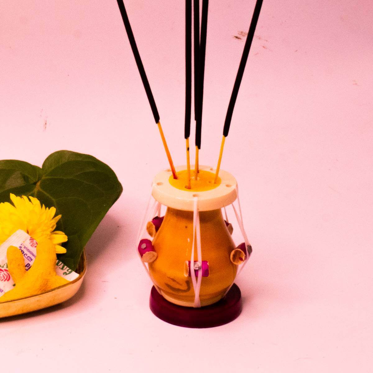 Wooden Incense Stick Holder Tabla-Medium (Set Of 10)
