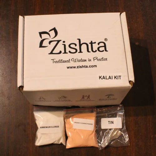 Zishta Kalai Kit – Complete Tin Coating Set for Brass & Copper Vessels