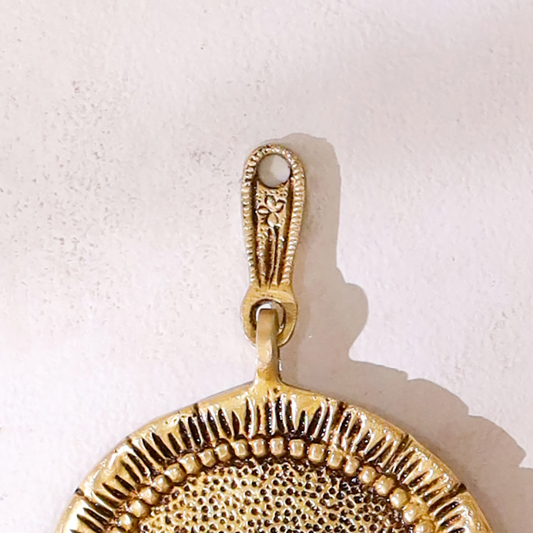 Brass "Shubh Labh" Hanging Bells Wall Decor – Pair