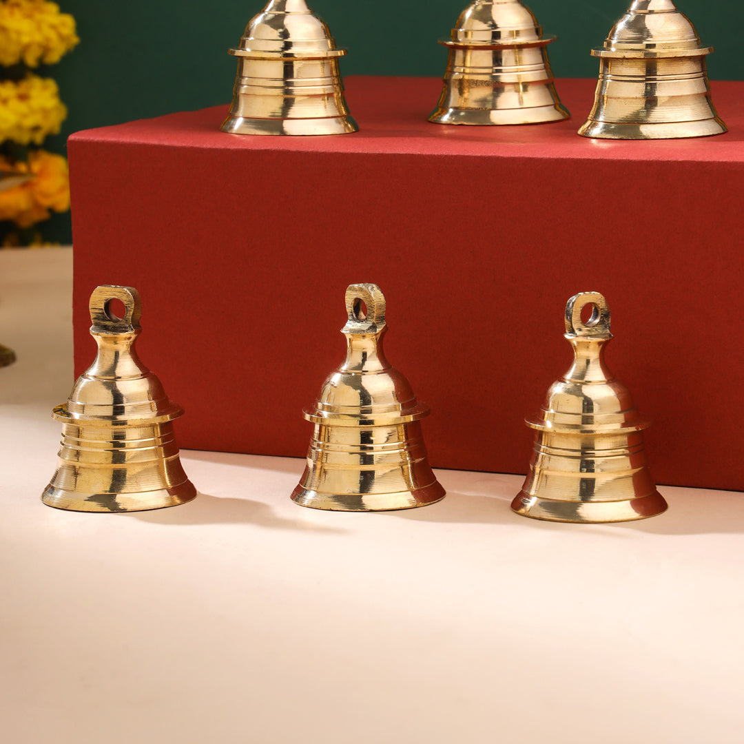 Brass Decorative Wall Hanging Bells Set (2.5 Inch)