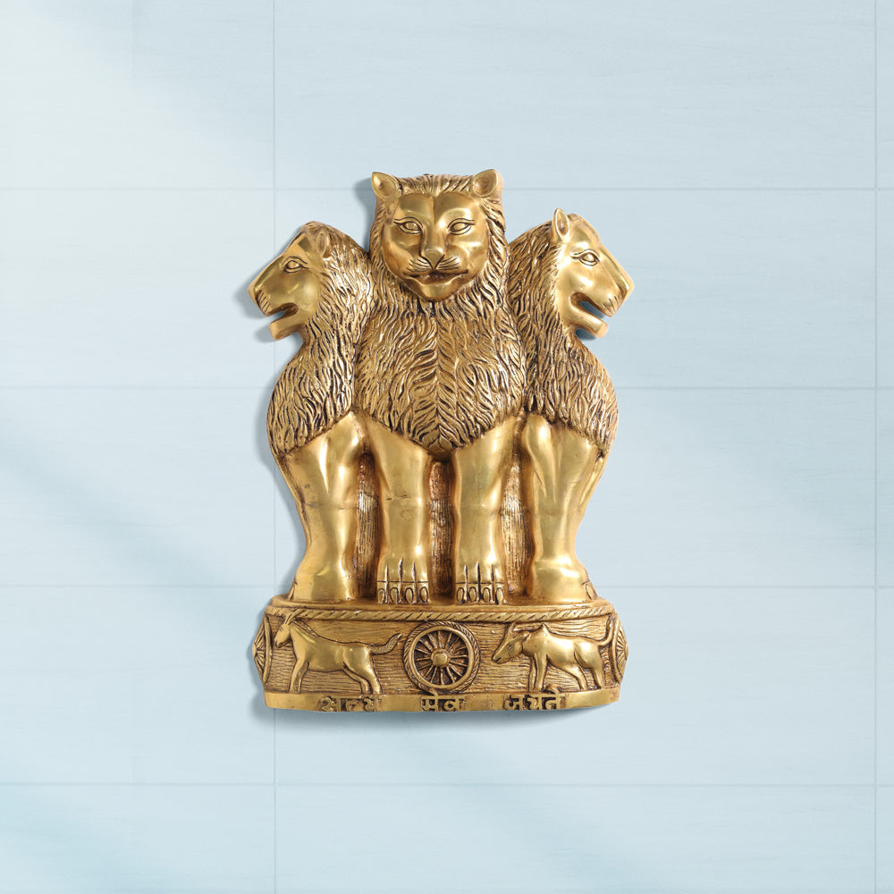 Brass Ashok Stambh Wall Hanging (19.5 Inch)