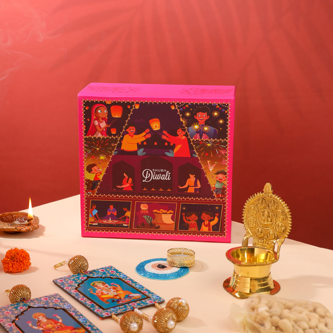 Brass Ashtalakshmi Diya Festive Gift Hamper