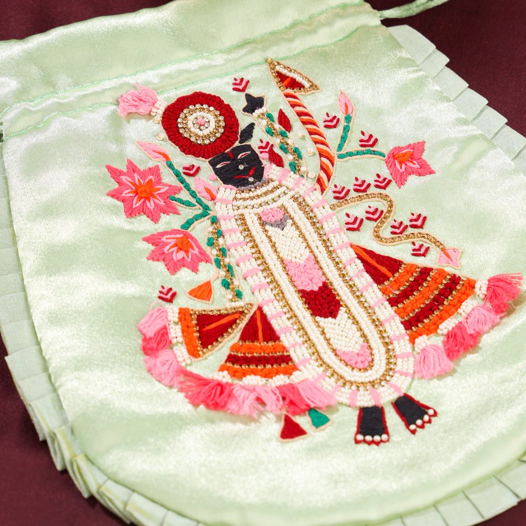 Brass Cow Shrinathji Festive Potli/Hamper