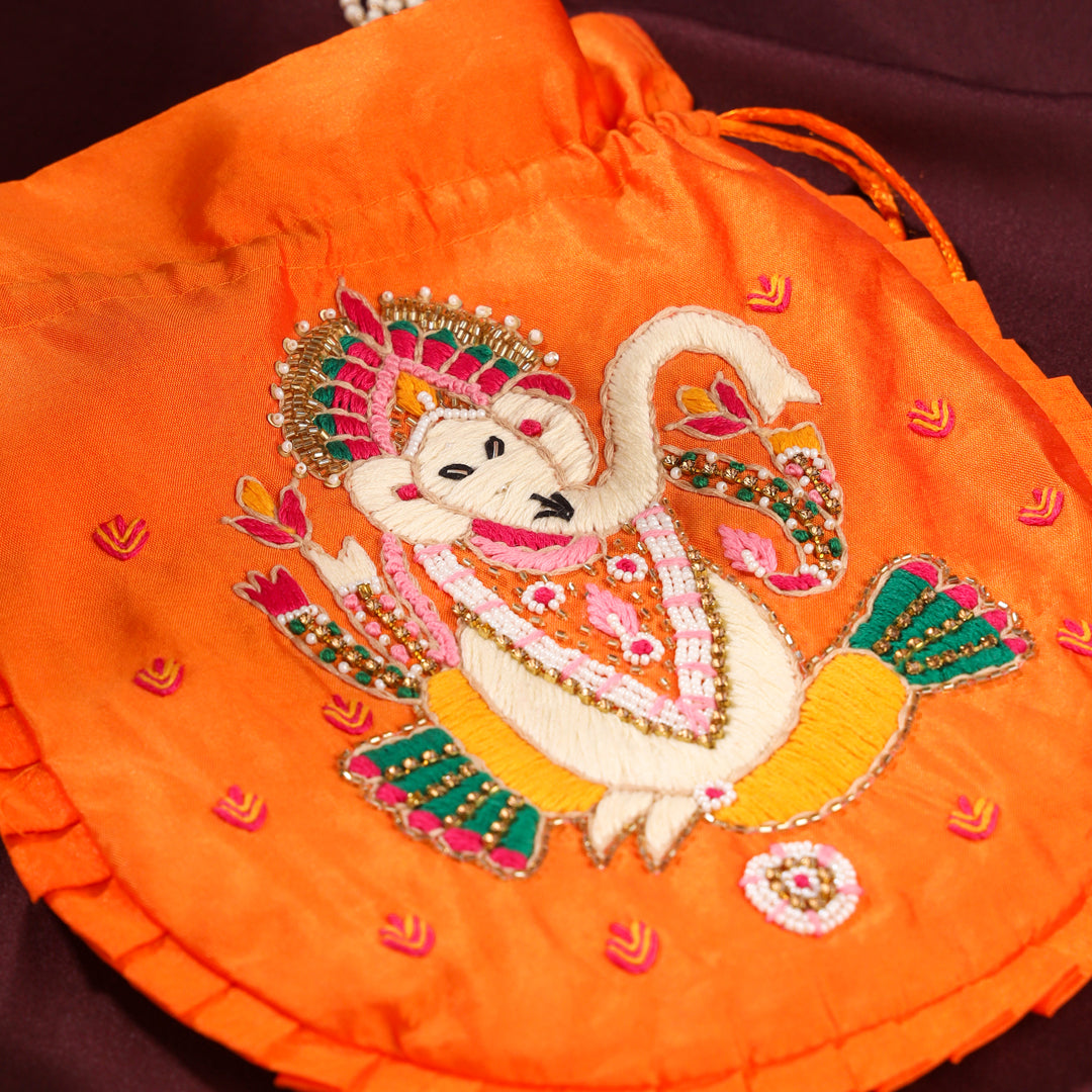 Brass Diya Ganesha Festive Potli/Hamper