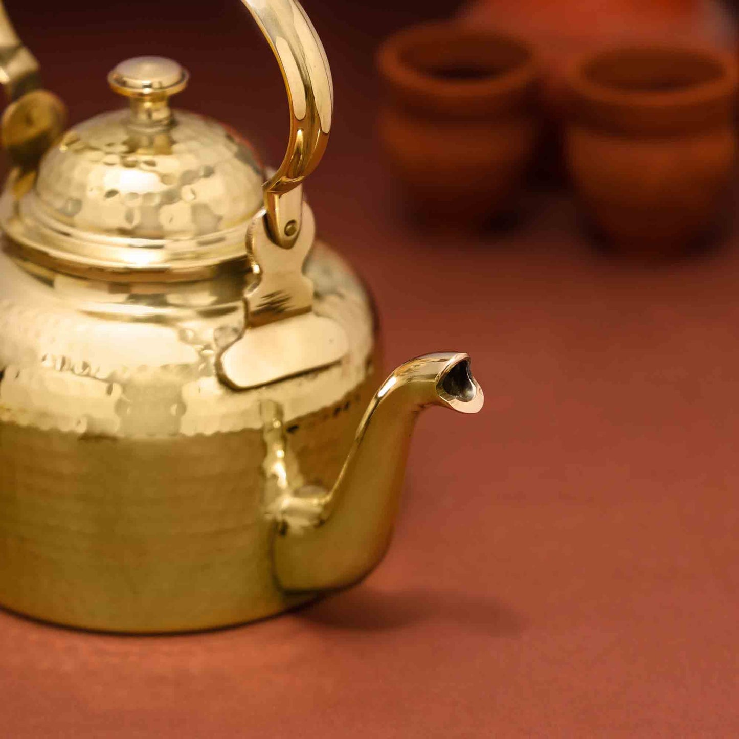 Handcrafted Brass Tea Pot / Kettle – Traditional Indian Teapot | Available in Two Sizes | Authentic Handmade Kitchenware