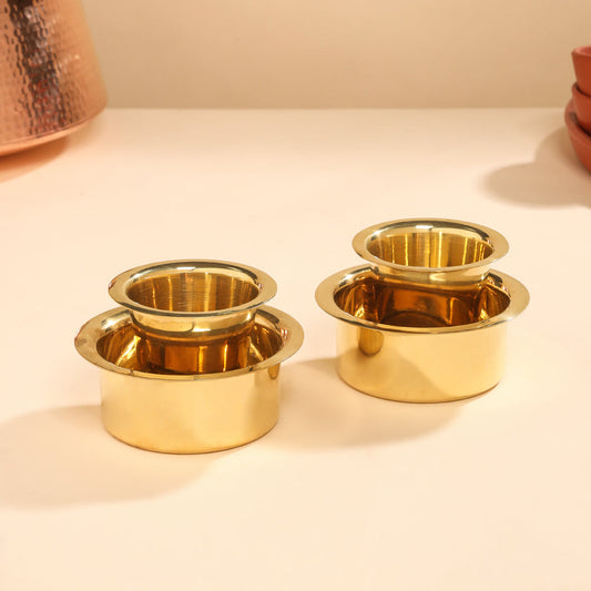 Brass Coffee Davara Pair (2.5 Inch)