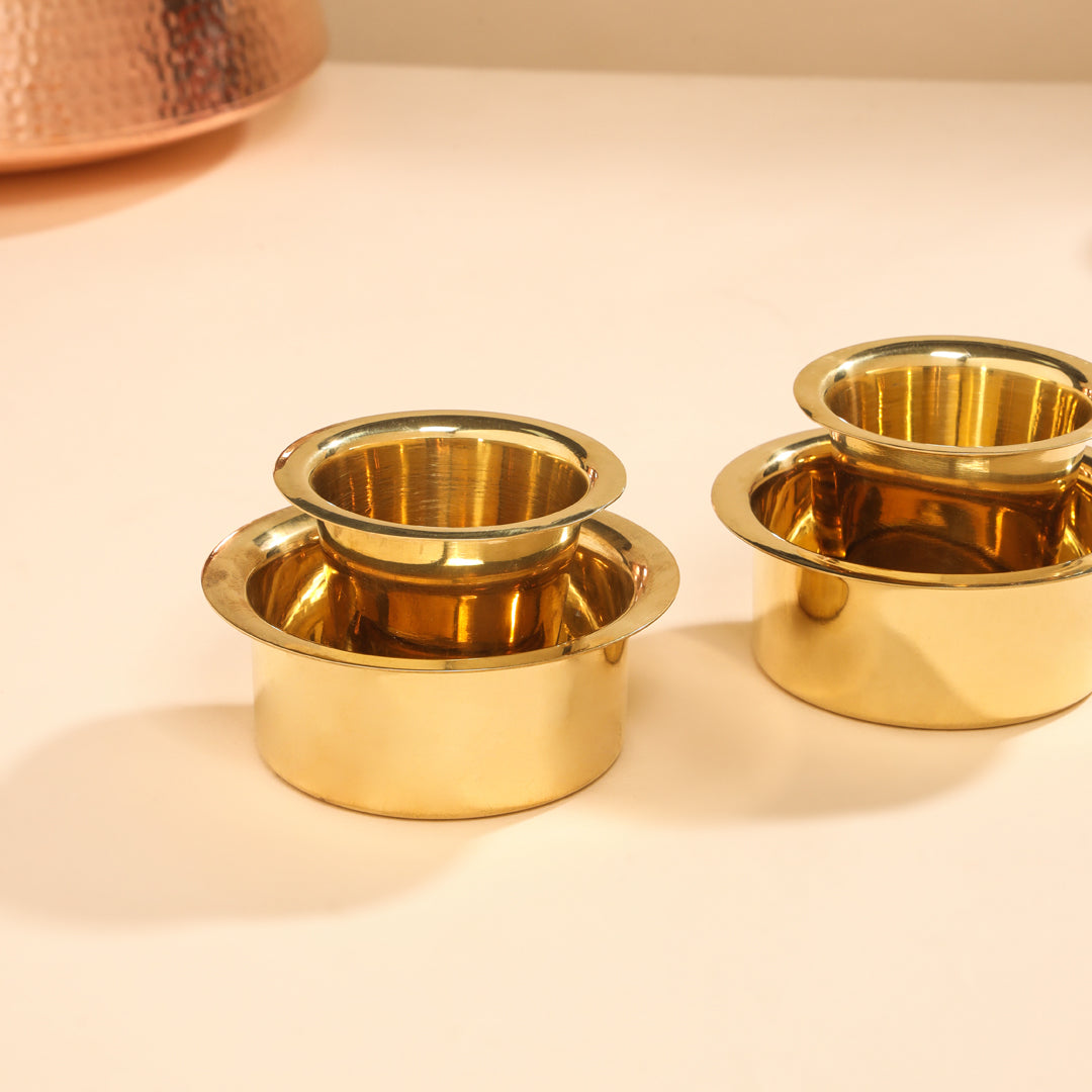 Brass Coffee Davara Pair (2.5 Inch)