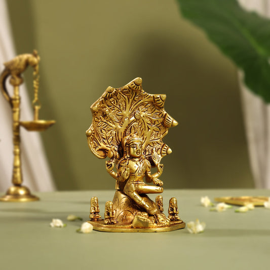 Brass Dakshinamurti Idol (6.5 Inch)