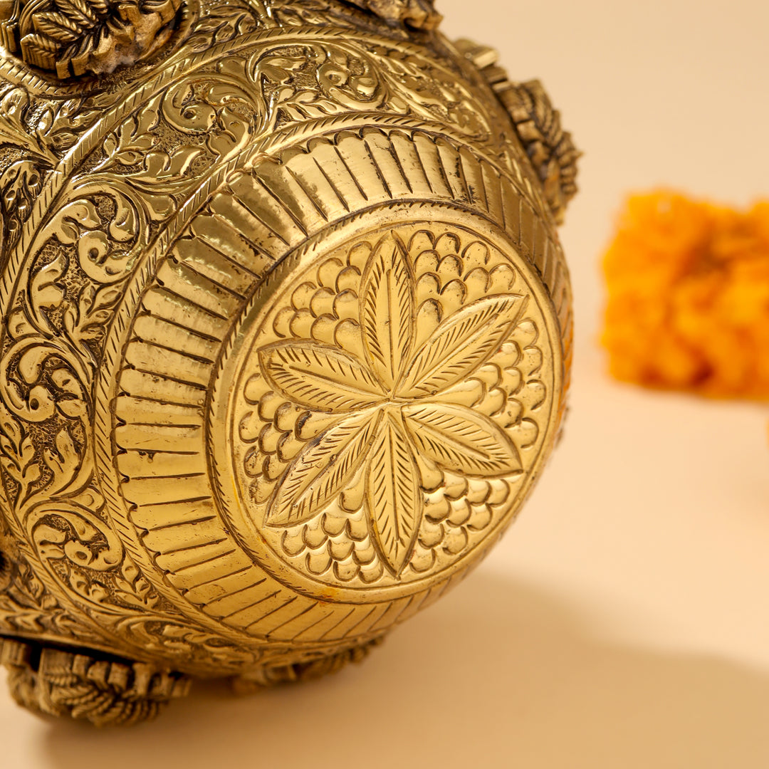 Brass Ashtalakshmi And Dashavatara Kodam/Kalash