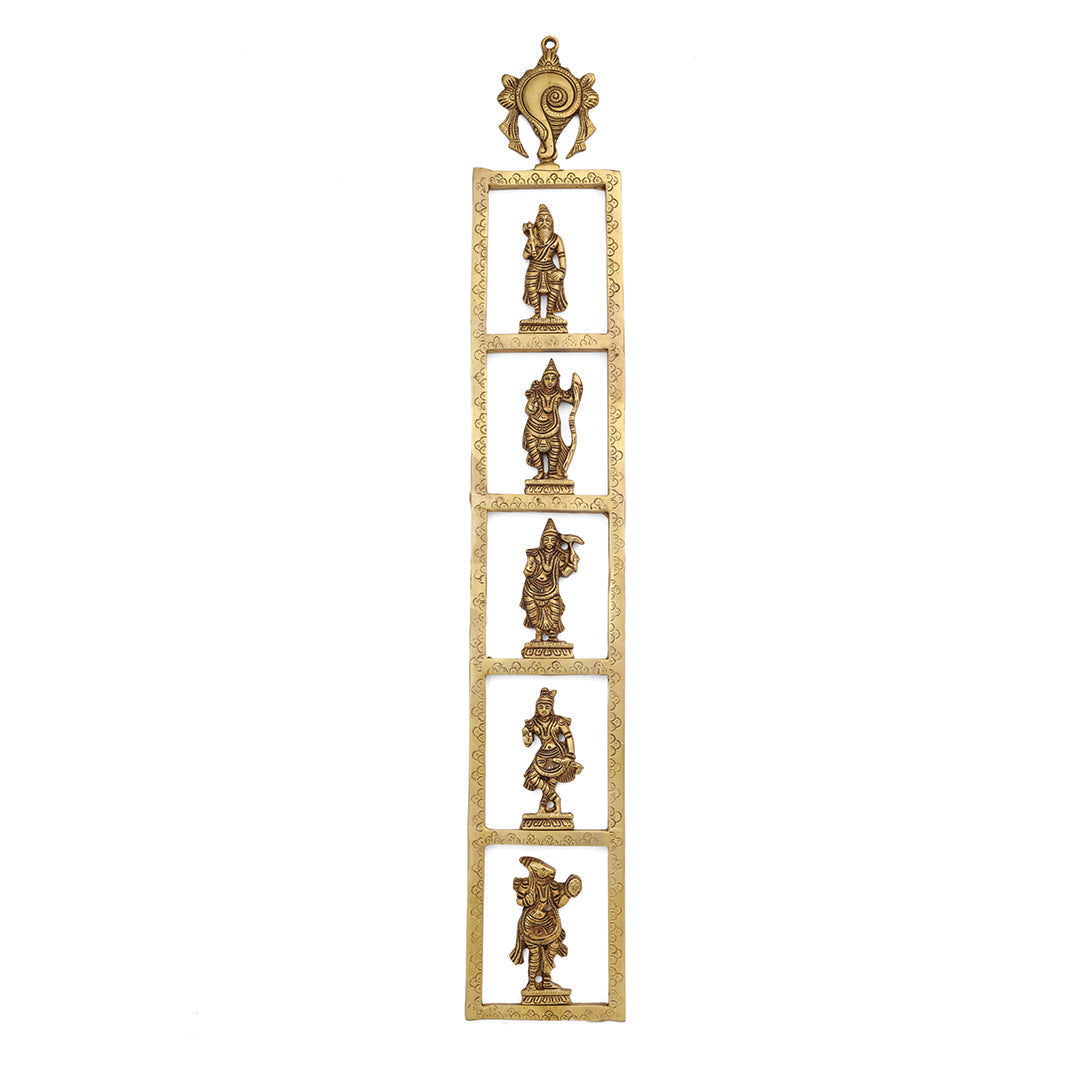 Brass Dashavatara / Vishnu Avatar Wall Hanging Set