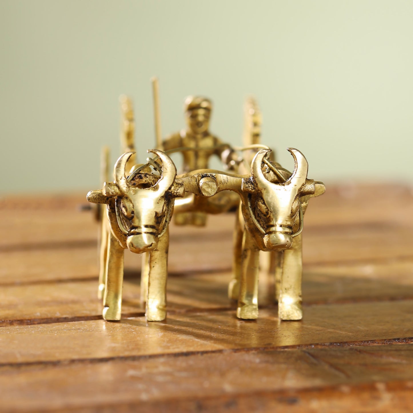 Brass Double Bullock Cart (2 Inch)