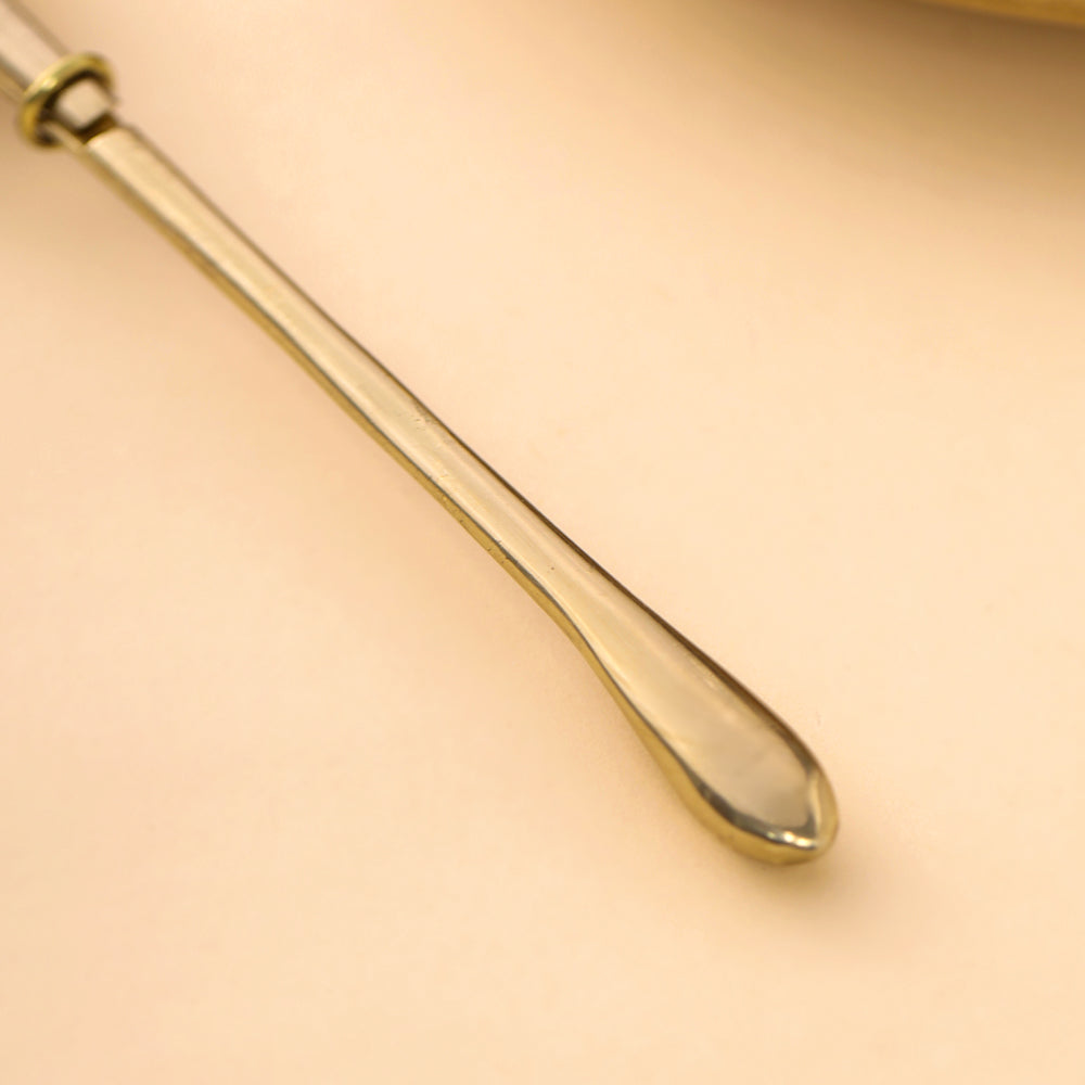 Traditional Brass Tea Infuser with Plain Handle – 7.5 Inch | Reusable Loose-Leaf Tea Strainer Ball