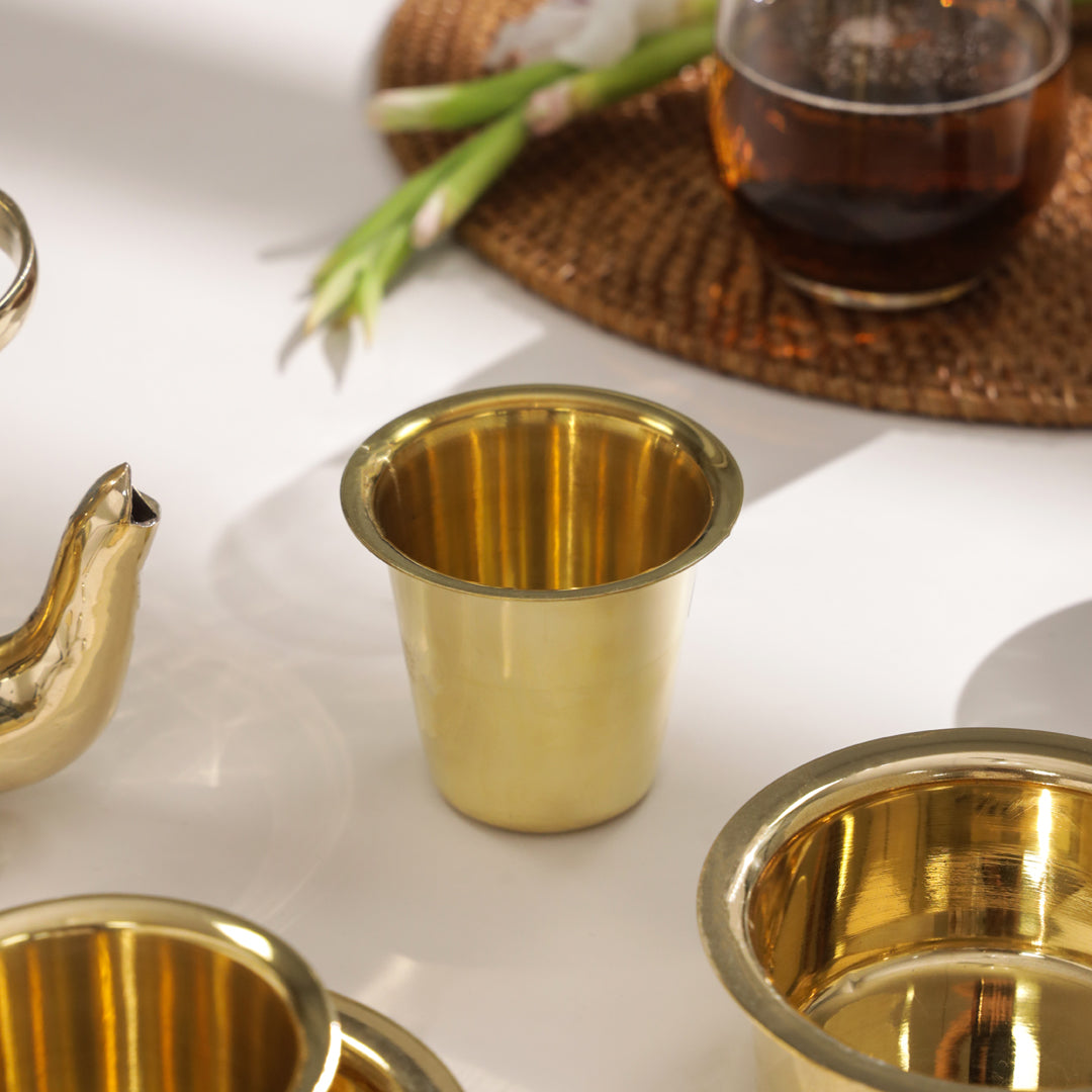 Handcrafted Brass Tea Pot & Davara Set – Luxury Corporate Gift Hamper for Tea Lovers