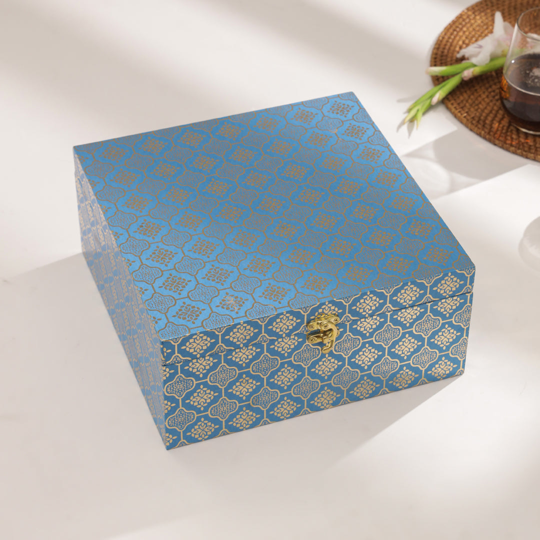 Handcrafted Brass Tea Pot & Davara Set – Luxury Corporate Gift Hamper for Tea Lovers