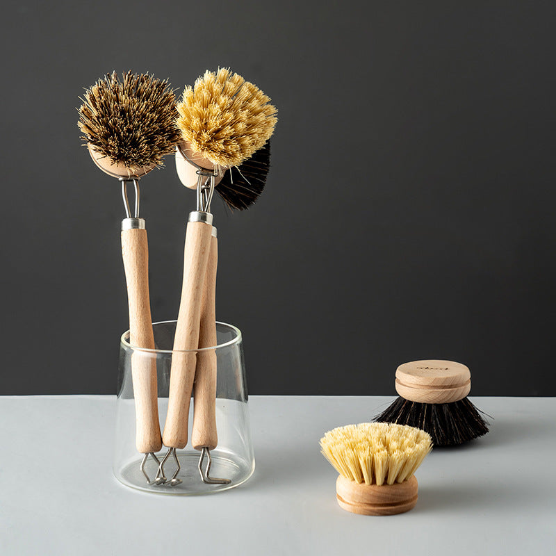Long Handle Kitchen Can Be Brush Replacement Head Horse Hair Dish Brush