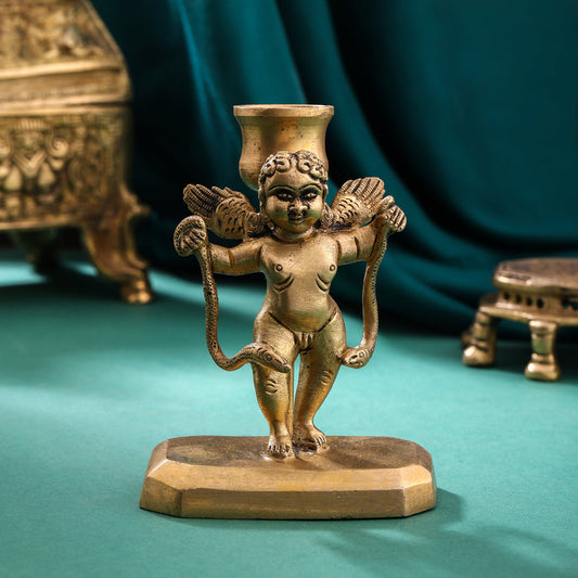 Brass Angel Candle Stand (4.2 Inch)