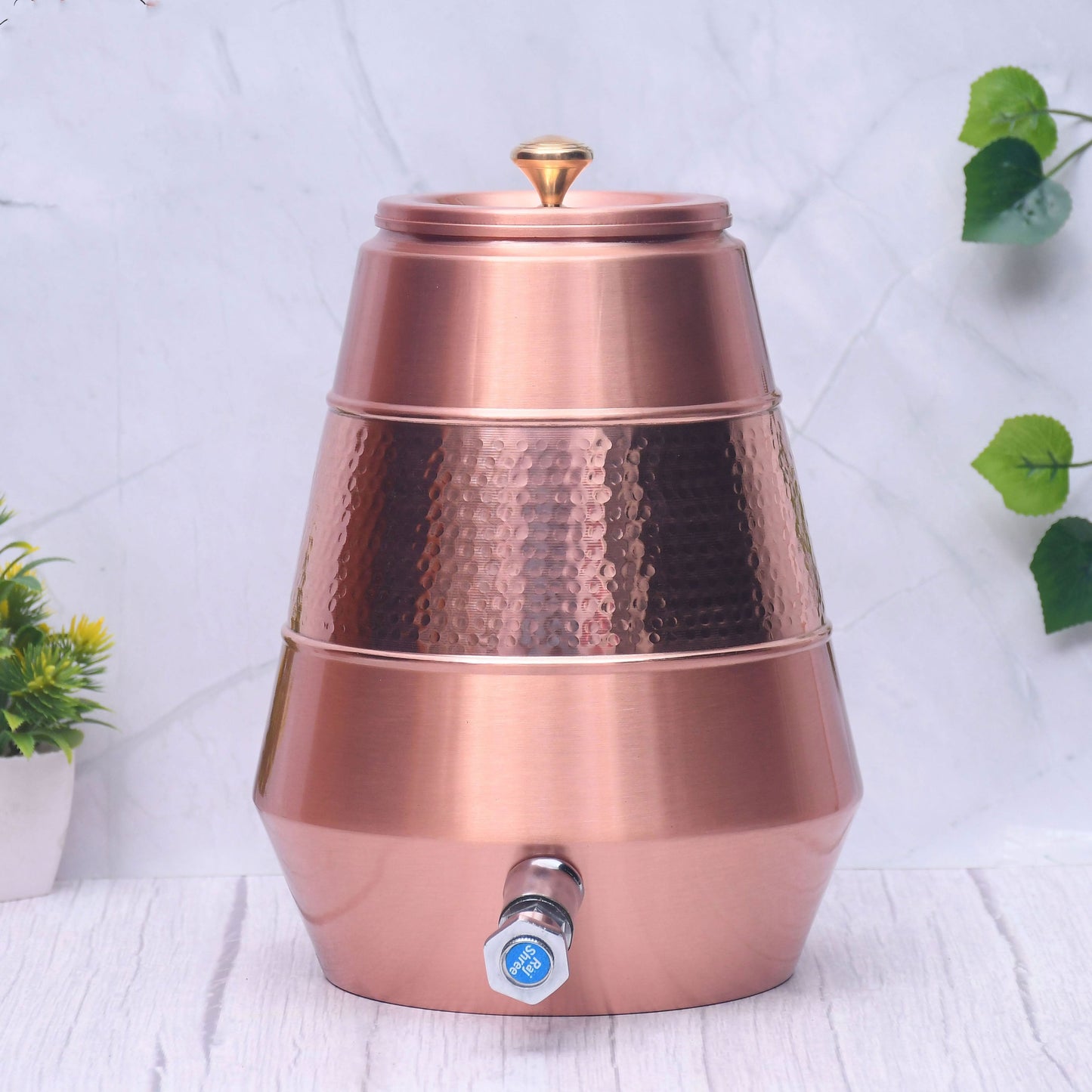 SAMA Homes - pure copper conical half hammered designed capacity 5000 ml