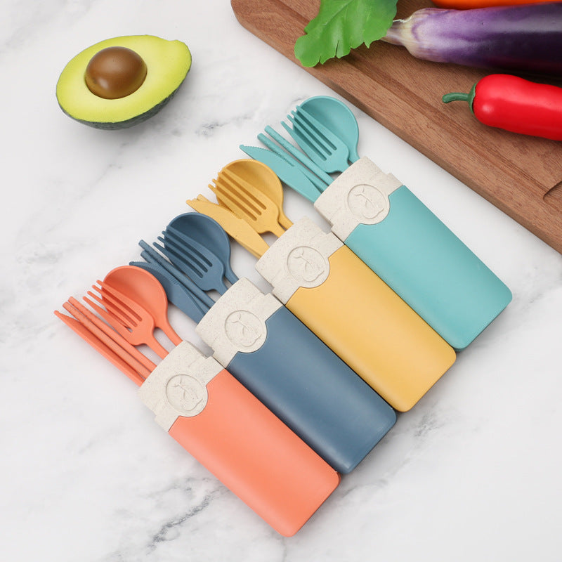 Cutlery Knife Fork Spoon Chopsticks Set Storage Box Five Piece Set