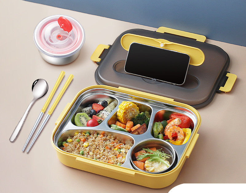 304 Stainless Steel Lunch Box, Fresh-keeping Box With Soup Cup, Insulated Lunch Box