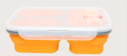 Outdoor Tableware Silicone Folding Lunch Box Portable Sealed Lunch