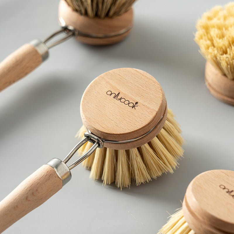 Long Handle Kitchen Can Be Brush Replacement Head Horse Hair Dish Brush