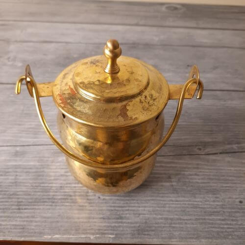 Brass Pot Shaped Storage Ghee Thooku