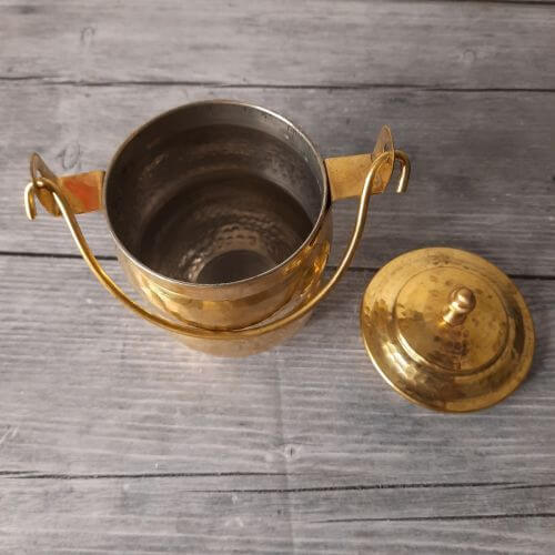 Brass Pot Shaped Storage Ghee Thooku